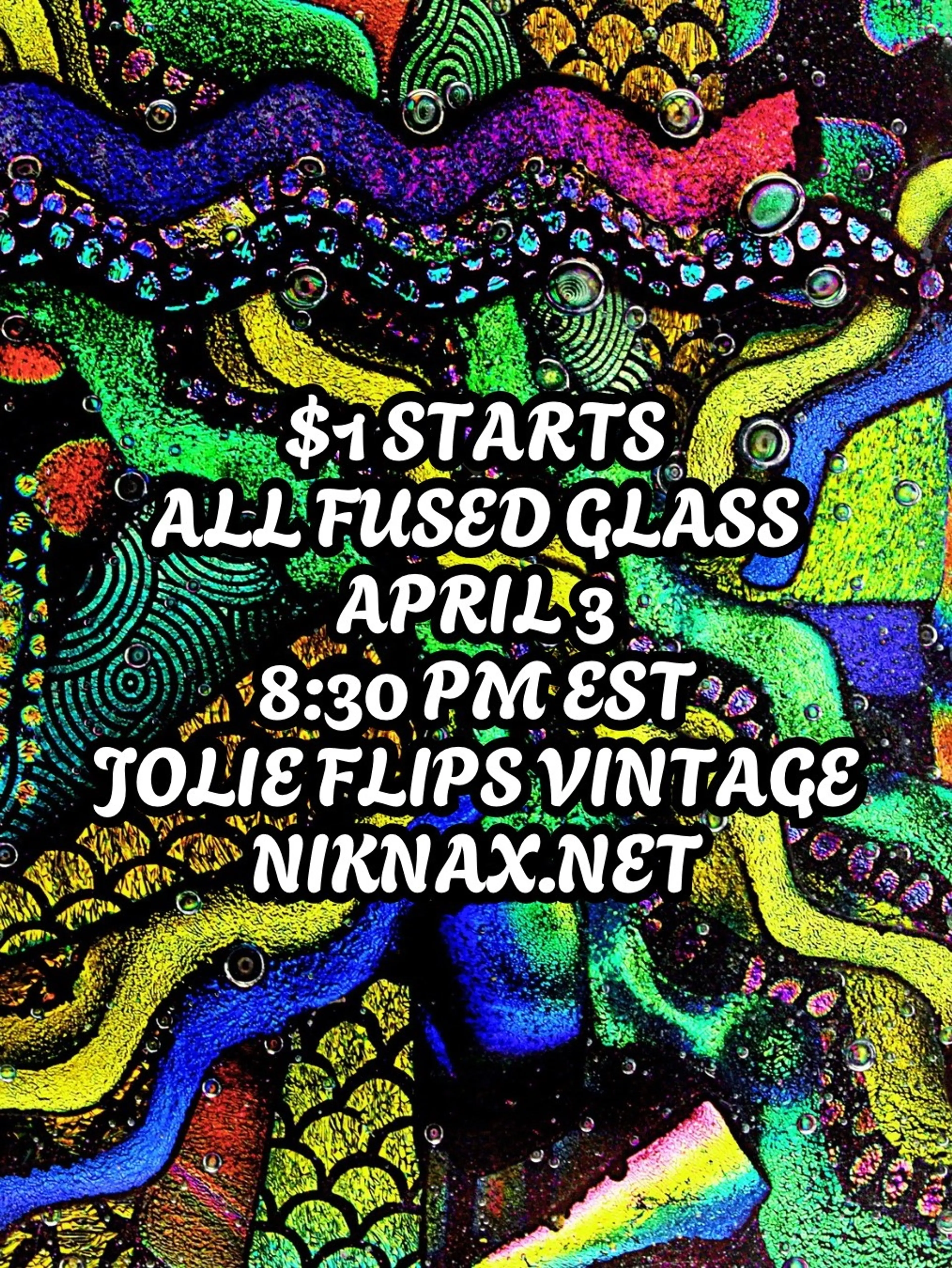 FUSED GLASS PIECES $1 STARTS