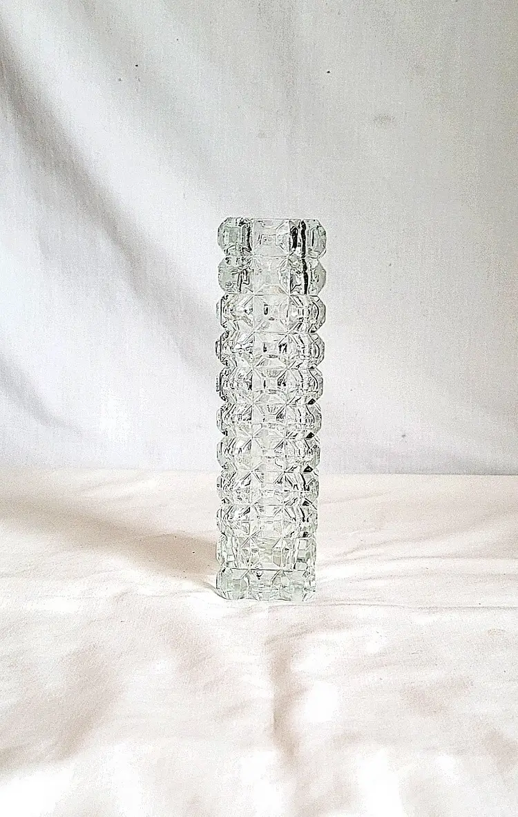 Vintage Clear Hobnail Glass Vase