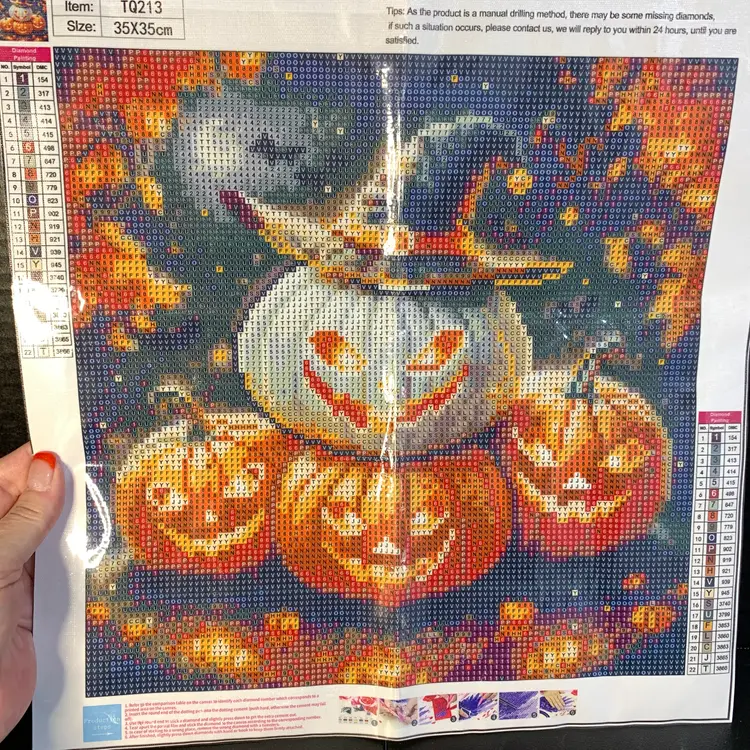 Pumpkin w/Hat Diamond Art Kit