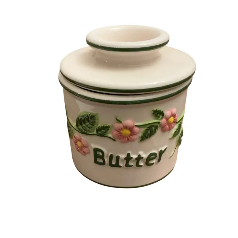 Vintage 2000 L Tremain Butter Bell Crock 4.5” X 3.5”