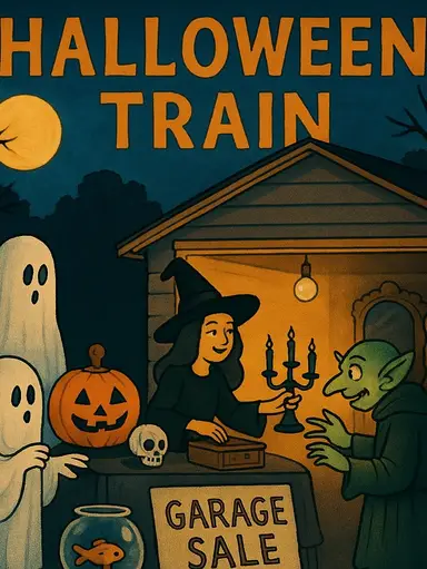 Halloween Train with Disney, Loungefly, lemax..