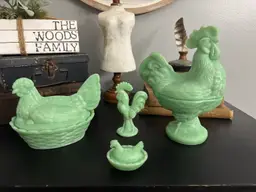 Jadeite Hen On Nest Collection