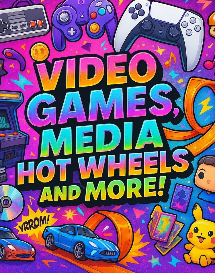Video games, Stocking stuffers, Hotwheels and more!
