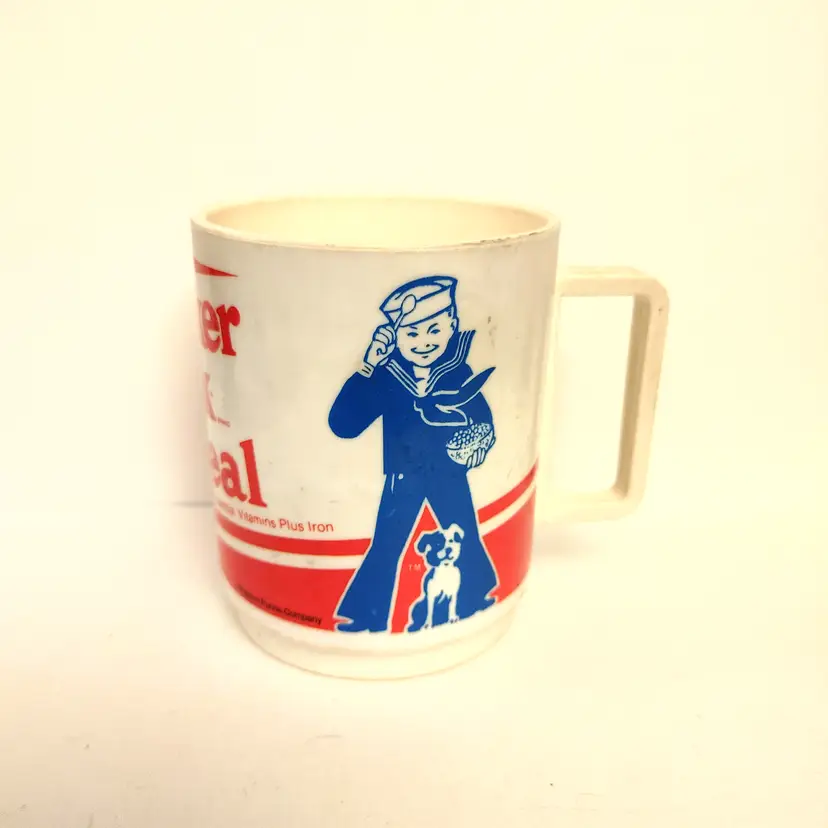 Cracker Jack cup. 1983. Made in NJ. 3.5 inches high.
