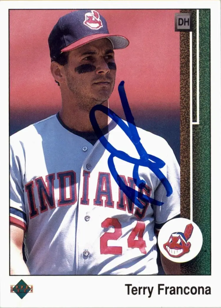Terry Francona Signed Cleveland Indians 1989 Upper Deck #536