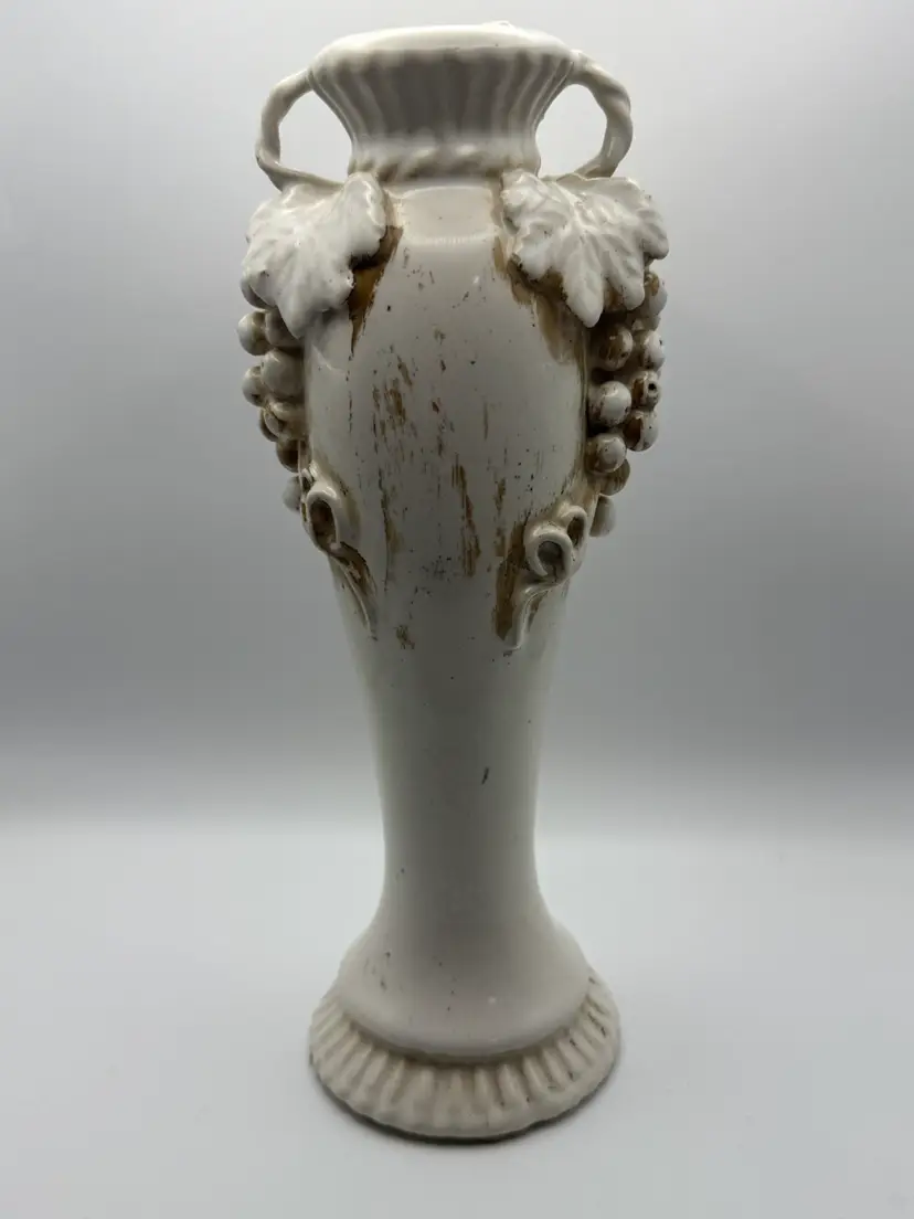 #01 White Ceramic Candle Holder.