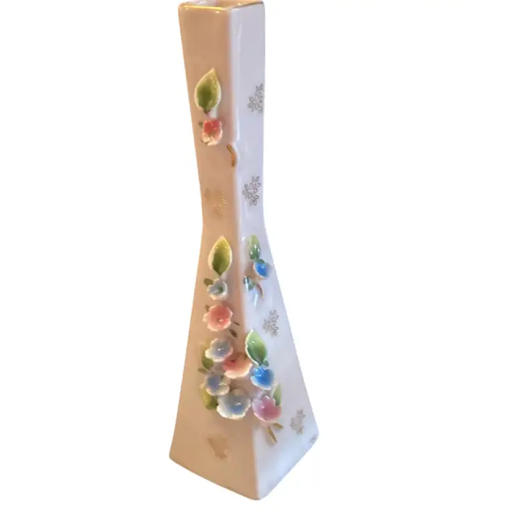 Beautiful Vintage Square Sided Vase