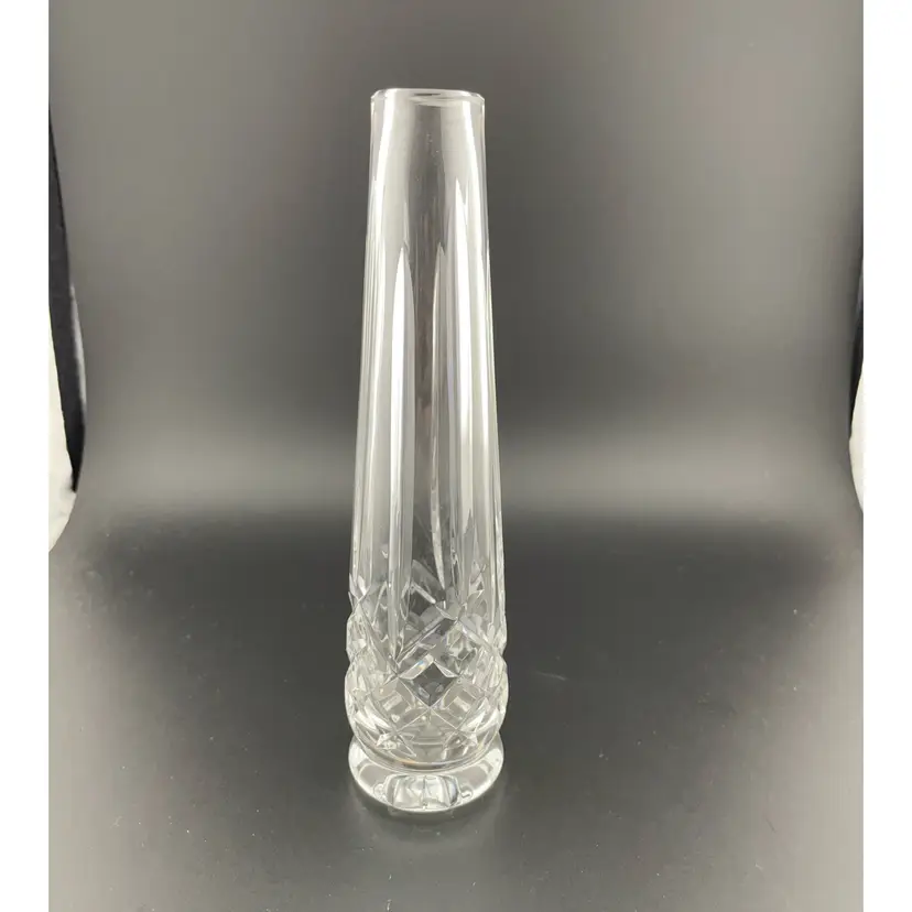 Waterford Crystal Bud Vase 7 Inch Wedge Diamond Cut Ireland Mint