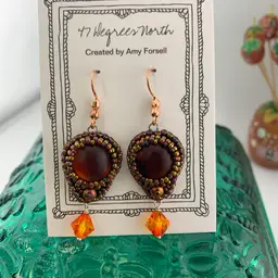 Base metal ear wires - Bead Embroidered Earrings Made By Me