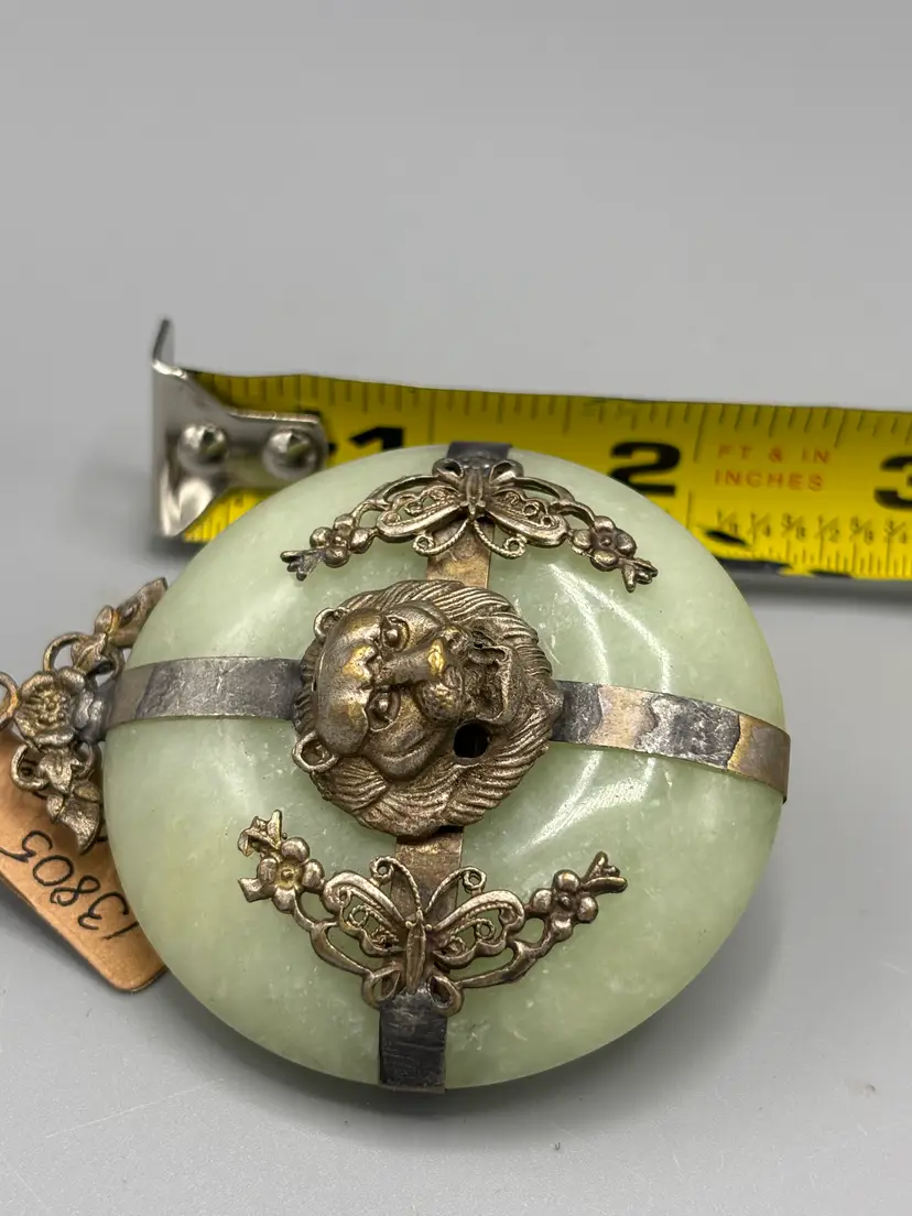 Antique China Jade stone Lions head