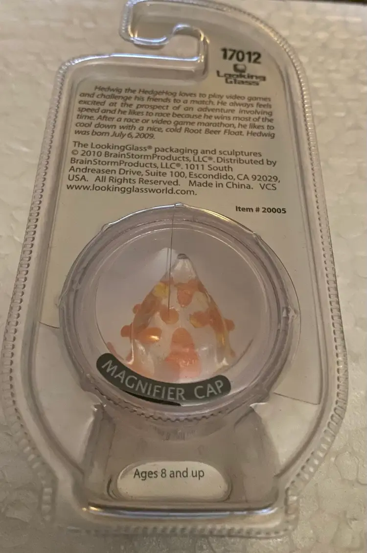 Just In- 25% Off Sale- Limited Edition Looking Glass Torch Sculpture Hedwig The Hedgehog Front And Back Photos (was $12)