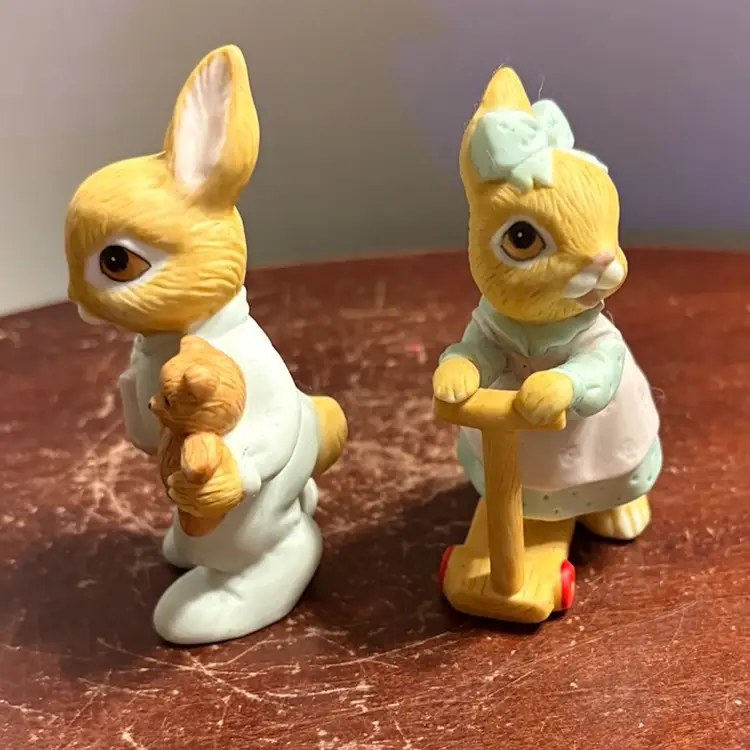 Set Of 2 Homco Baby Bunnies