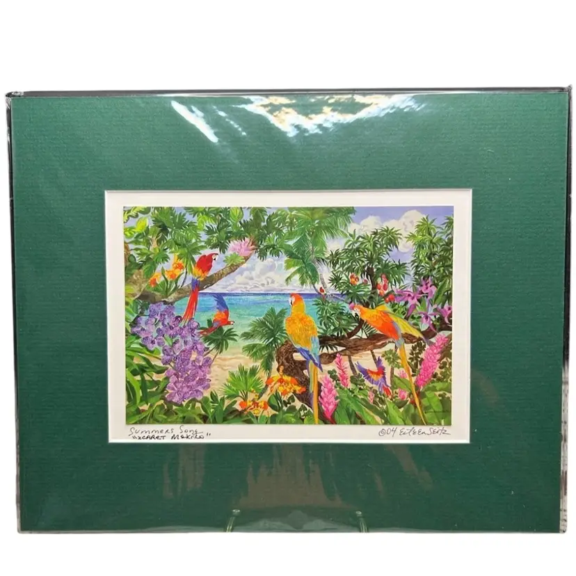 Eileen Seitz Signed Matted “Summers Song” Xcaret Mexico 2004 6x4 Picture 81/2x10 With Matte No Frame