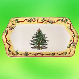 Spode Christmas tree annual dessert tray.