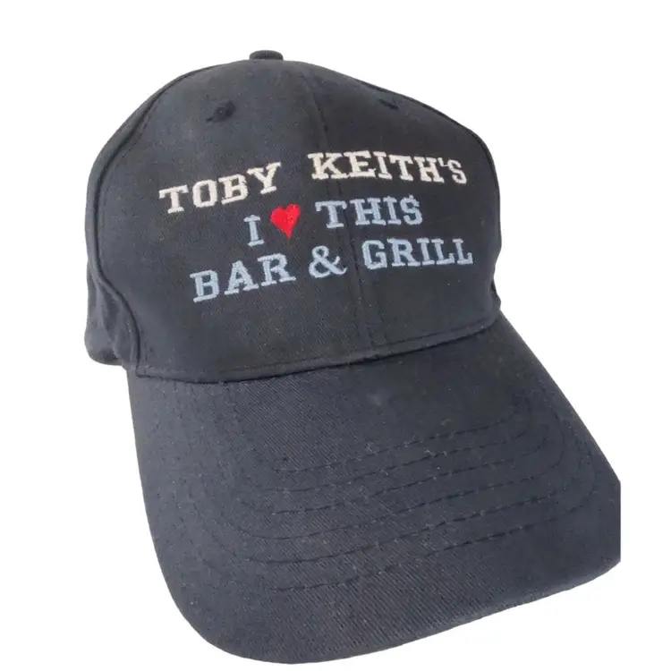 Toby Keith's I Love Heart This Bar & Grill Country Blue Baseball Cap Trucker Hat