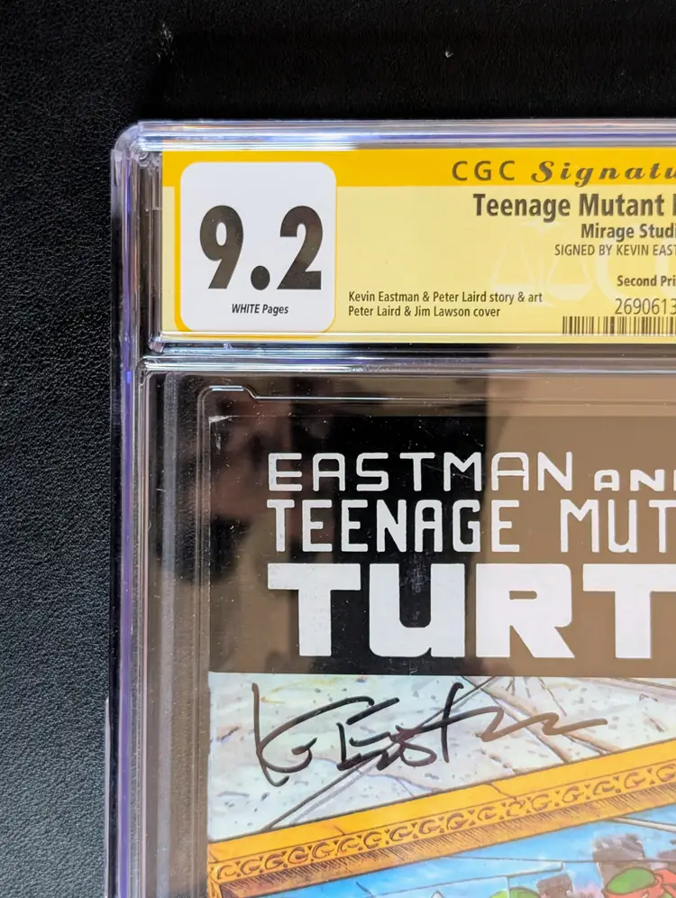 Teenage Mutant Ninja Turtles 3 2nd Print CGC 9.2 Signed by Kevin Eastman