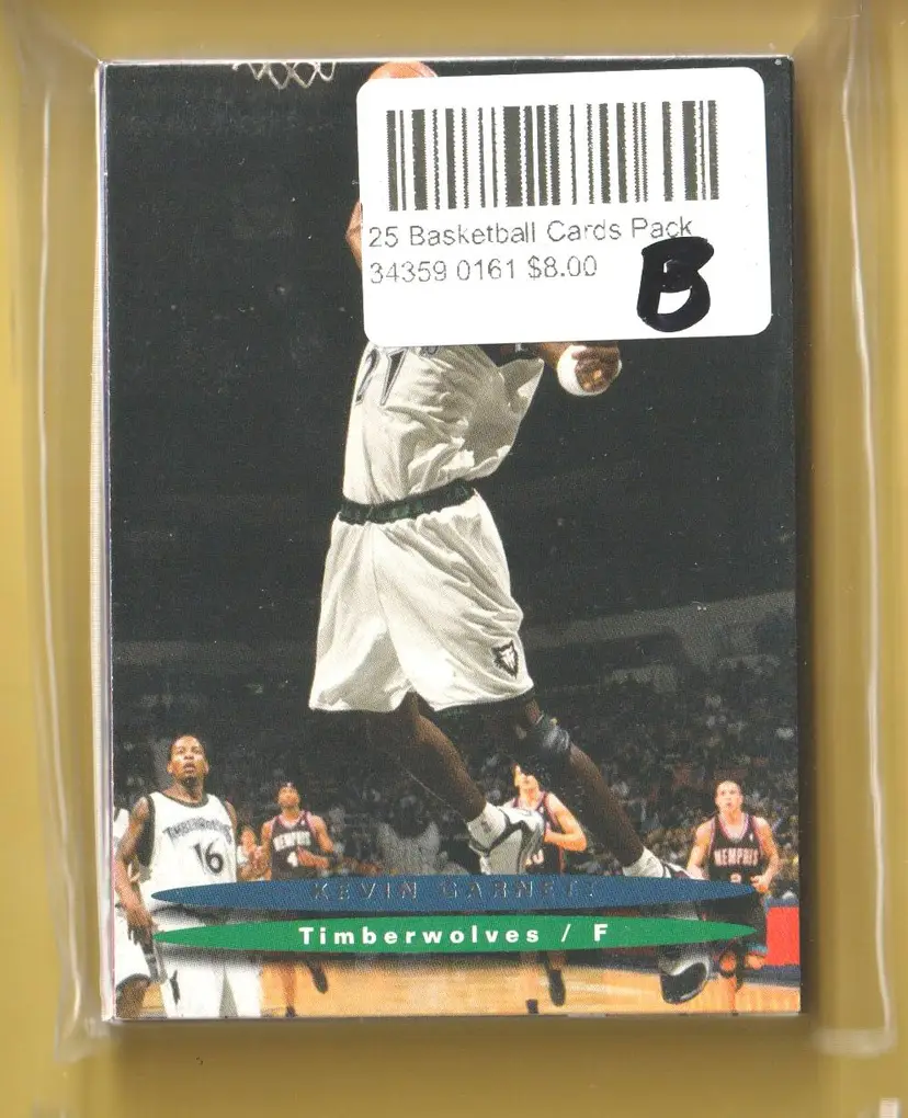 25 Basketball Card Pack B Kevin Garnett Shaquille O'Neal