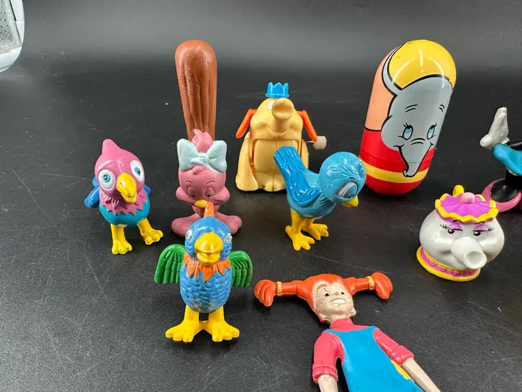 #35 Toy Lot(birds, Polly Pocket, Pipi, Minnie, Etc.)