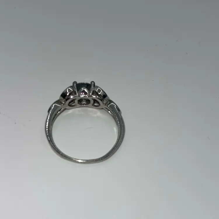 Sterling Silver Ring, Purple And Multicolored Stones Size 11