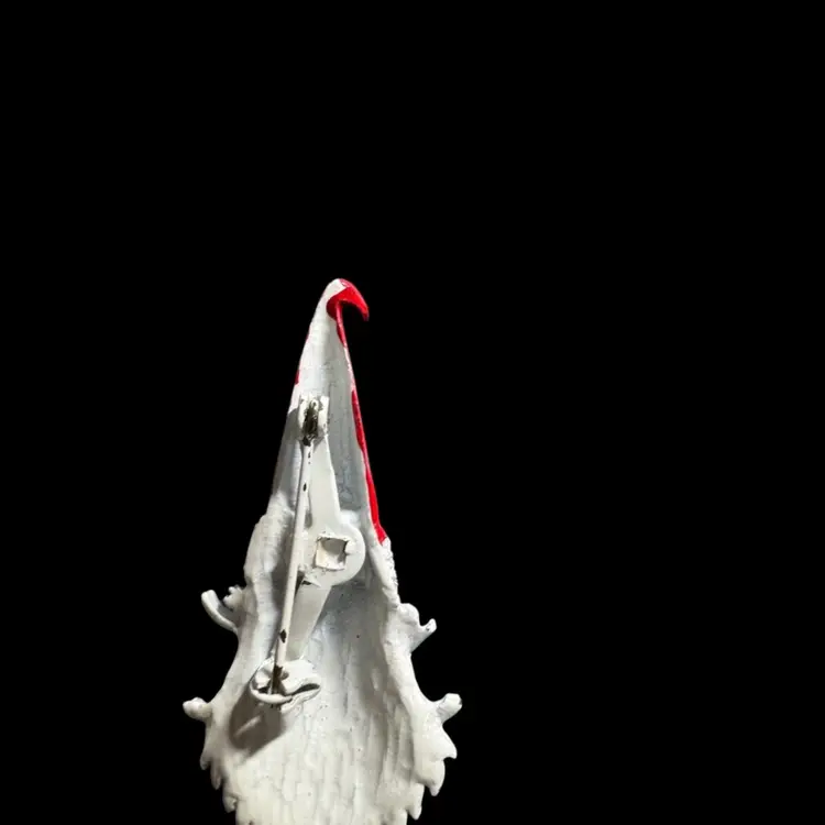 Winking Santa Enamel Painted Brooch