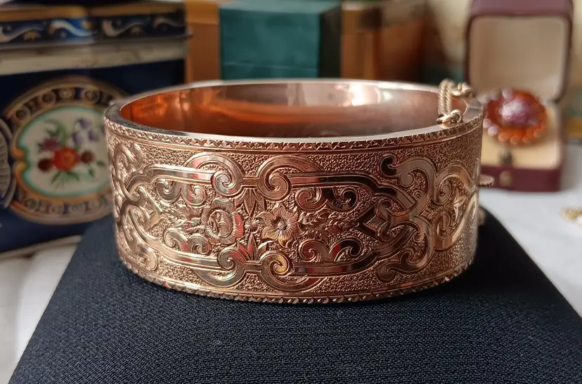 Antique Gold-Plated Cuff Bracelet