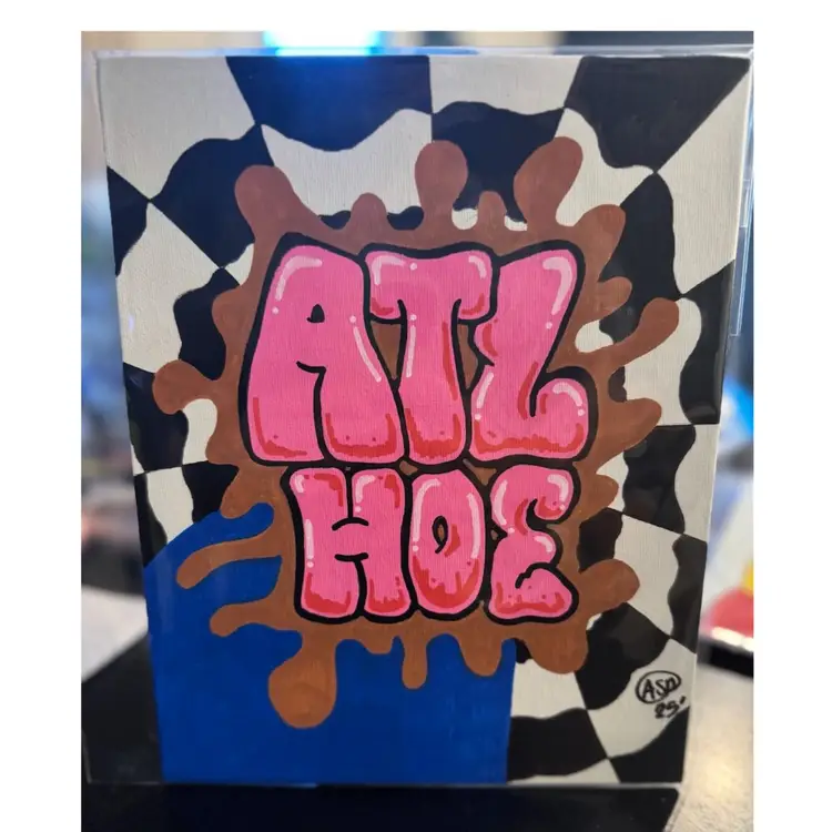 ATL Reppin Hand-painted Cartoon/ Eccentric Art