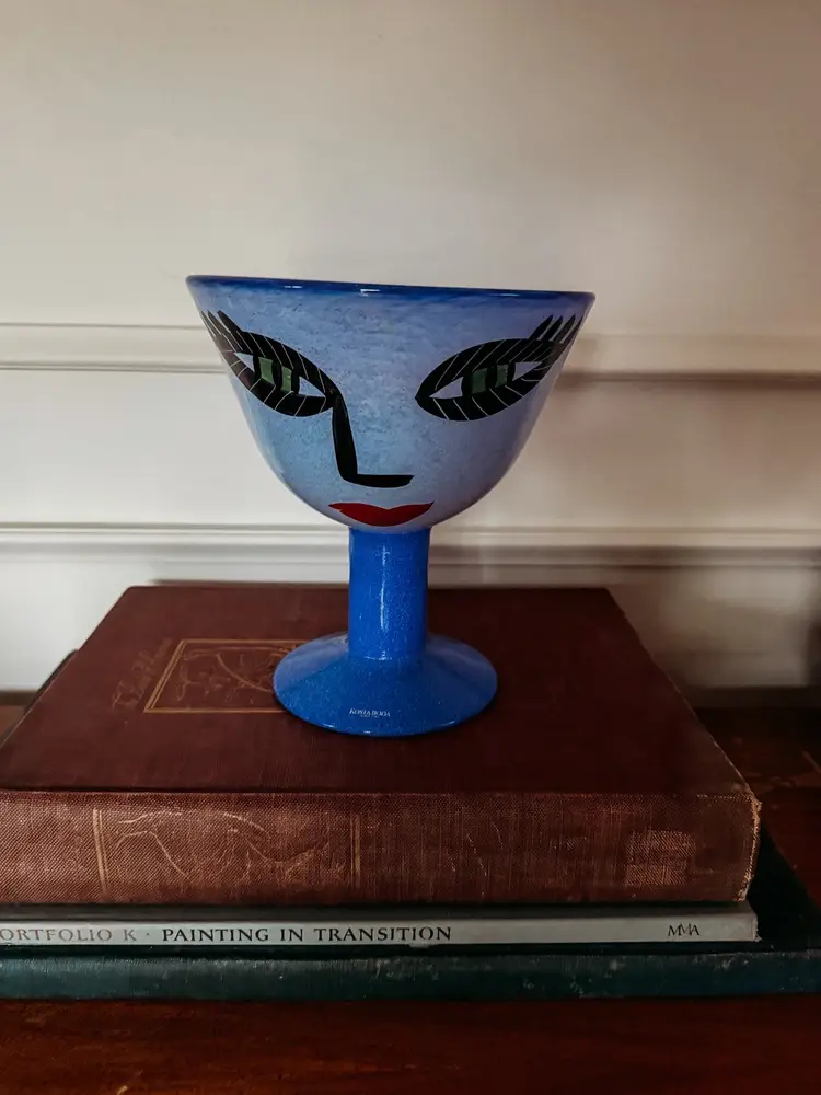 Kosta Boda Open Minds Blue Compote