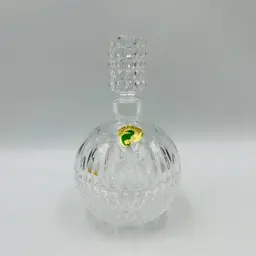 Vintage Waterford Lismore Diamond Perfume Bottle With Dauber