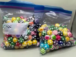 Variety Of 20mm Beads ~ Polka Dot, Striped