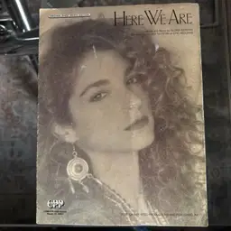 ORIGINAL SHEET MUSIC EDITION HERE WE ARE GLORIA ESTEFAN 1989