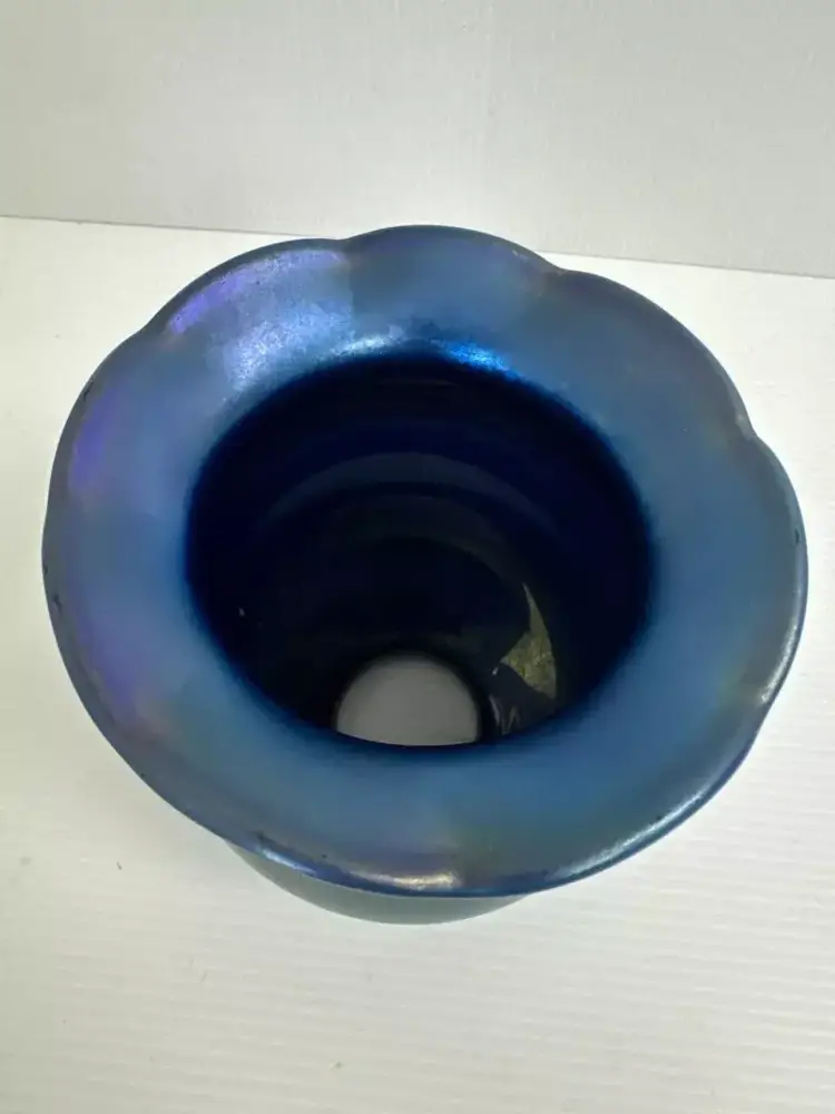 Blue Aurene Art Glass Shade Table or Desk Lamp Shade
