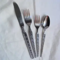 INTERPUR Stainless 4 Piece Knife Fork Small Fork & Teaspoon Japan