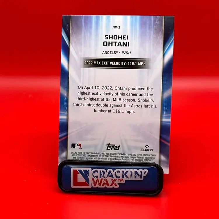 Shohei Ohtani 2023 Topps Stadium Club Virtuosos Of Velocity Insert Los Angeles Angels