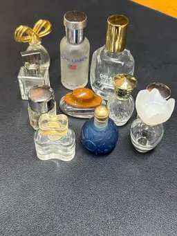 Lot A - Group Of 11 Mini Perfume Or Cologne Bottles, Empty