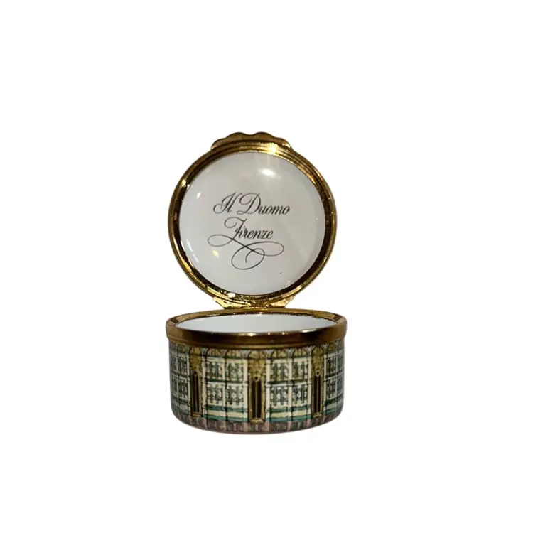 Halcyon Days British Enamel Hinged Trinket Box Santa Maria del Fiore Cathedral In Italy Made Exclusively For Armando Poggi