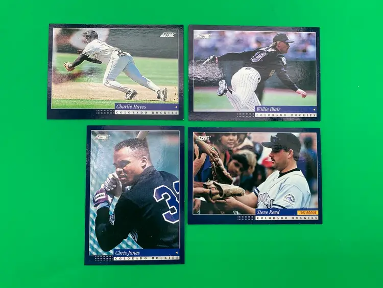 Score 1994 MLB Colorado Rockies Lot of 14 Different Trading Cards