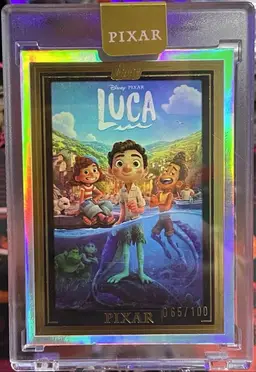 2025 Topps Pixar Gold Luca Wall Art Encased #/100