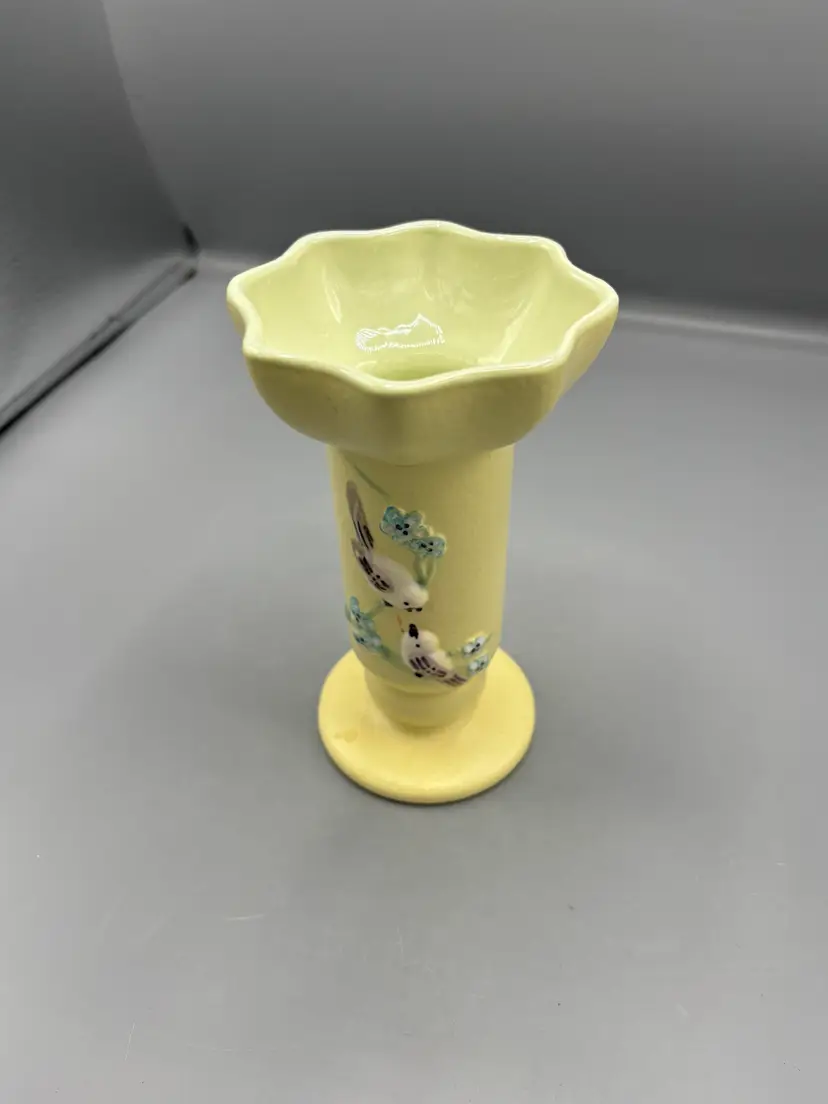 Yellow Hull art pottery vase