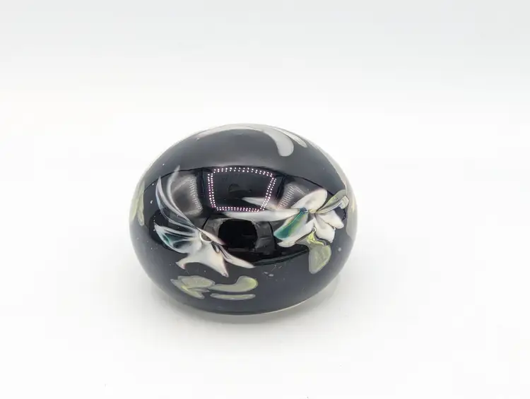 Art Studio Glass Heavy Vintage Unique Paperweight signed HAT By Herbert A Thomas