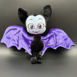 Disney Store Vampirina Plush Vee Bat Purple Halloween Cartoon 8.5"
