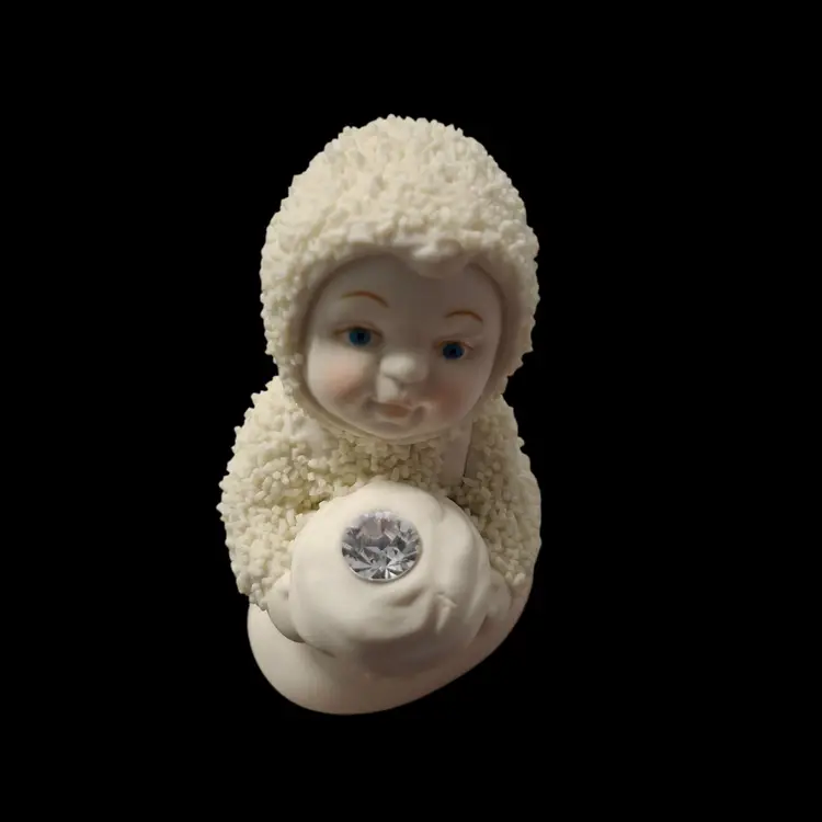 Department 56 Snowbabies Happy Birthday April Figurine Vintage - 2006