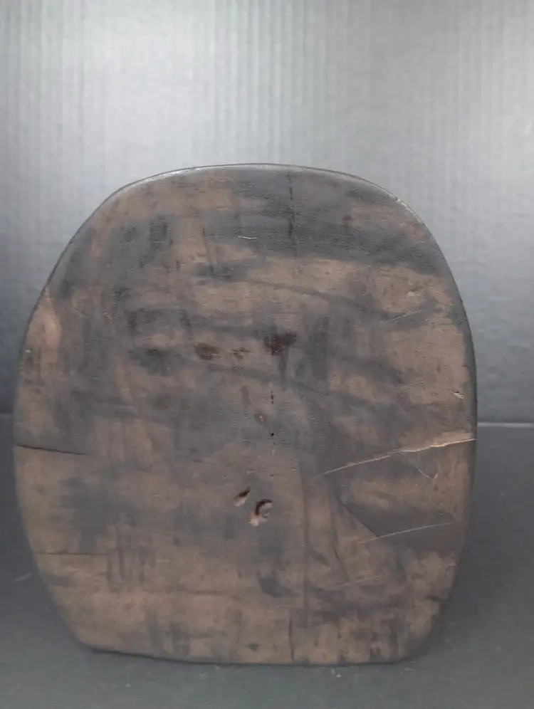 Vintage Hand Carved From one Piece of Dark Wood Aztec Pyramid Planter