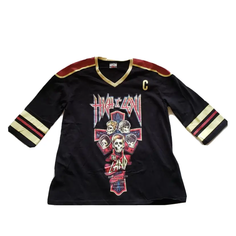 HIGH & LOW tee shirt THE LAND front side / SWORD 5 back side 21 1/2" chest