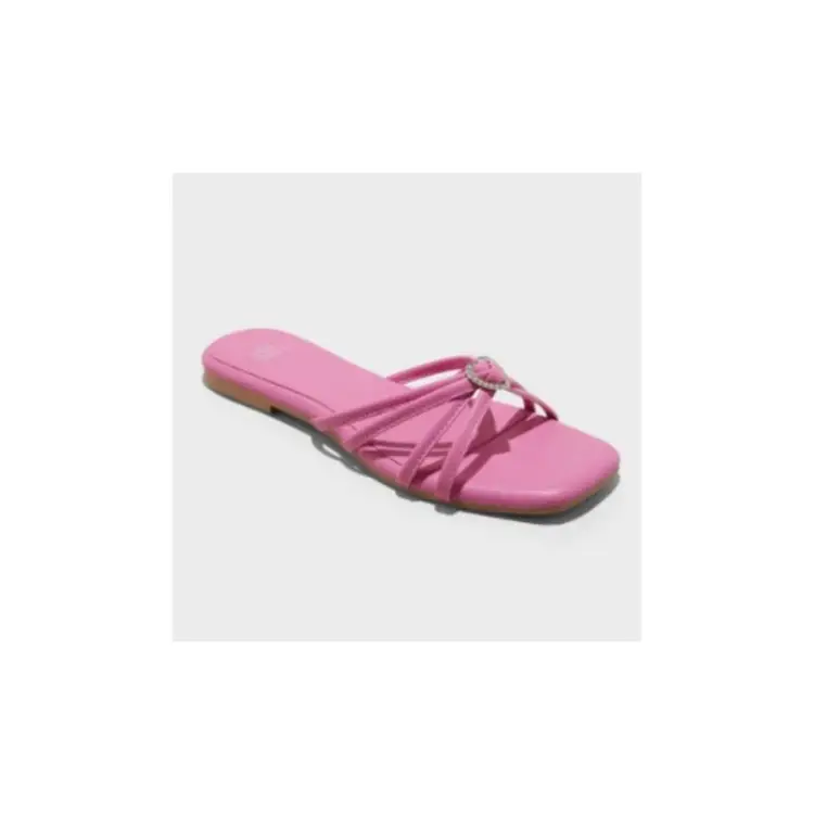Women's Tanya Strappy Heart Slide Sandals - Wild Fable™ Pink