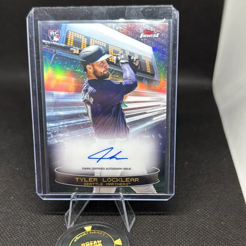 Tyler Locklear 2025 Topps Finest Debut Auto RC Seattle Mariners Arizona Diamond Backs