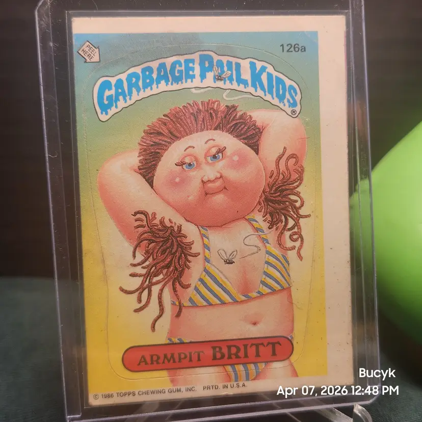 1986 Garbage Pail Kids - Armpit BRITT #126a