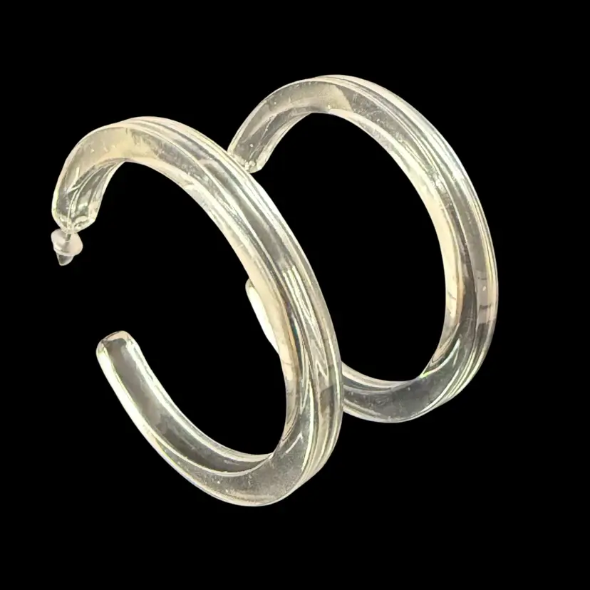 NOS KIM Brand Acrylic Hoop Earrings