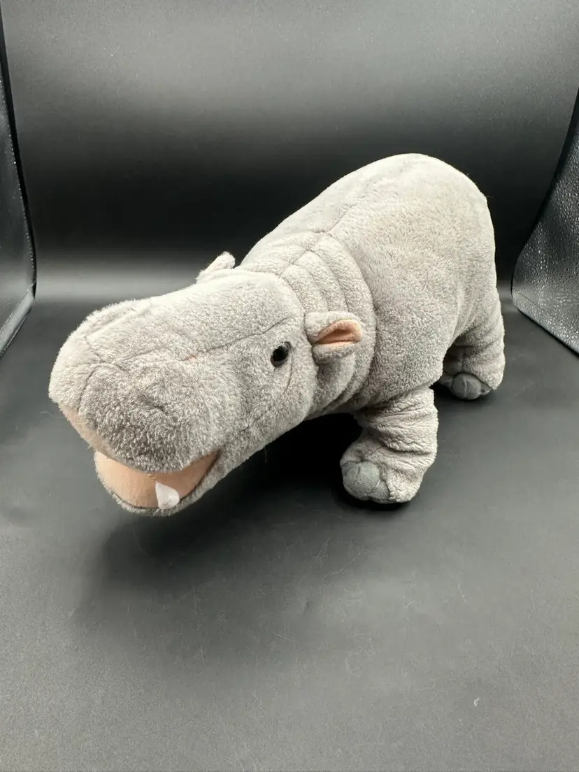 “I Want A Hippopotamus For Christmaaaaas”Plushie Stuffed Hippo 14”L 5”W