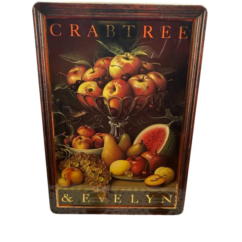 Crabtree & Evelyn Hinged 10x7x 4 1/2 Tin
