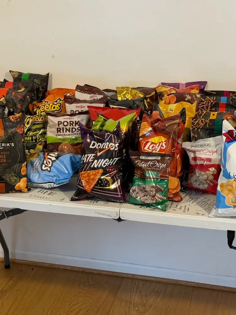 Potato Chips & Pretzels Show Variety Of Flavors 